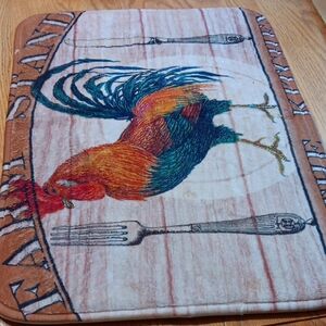 Colorful Rooster Kitchen Mat